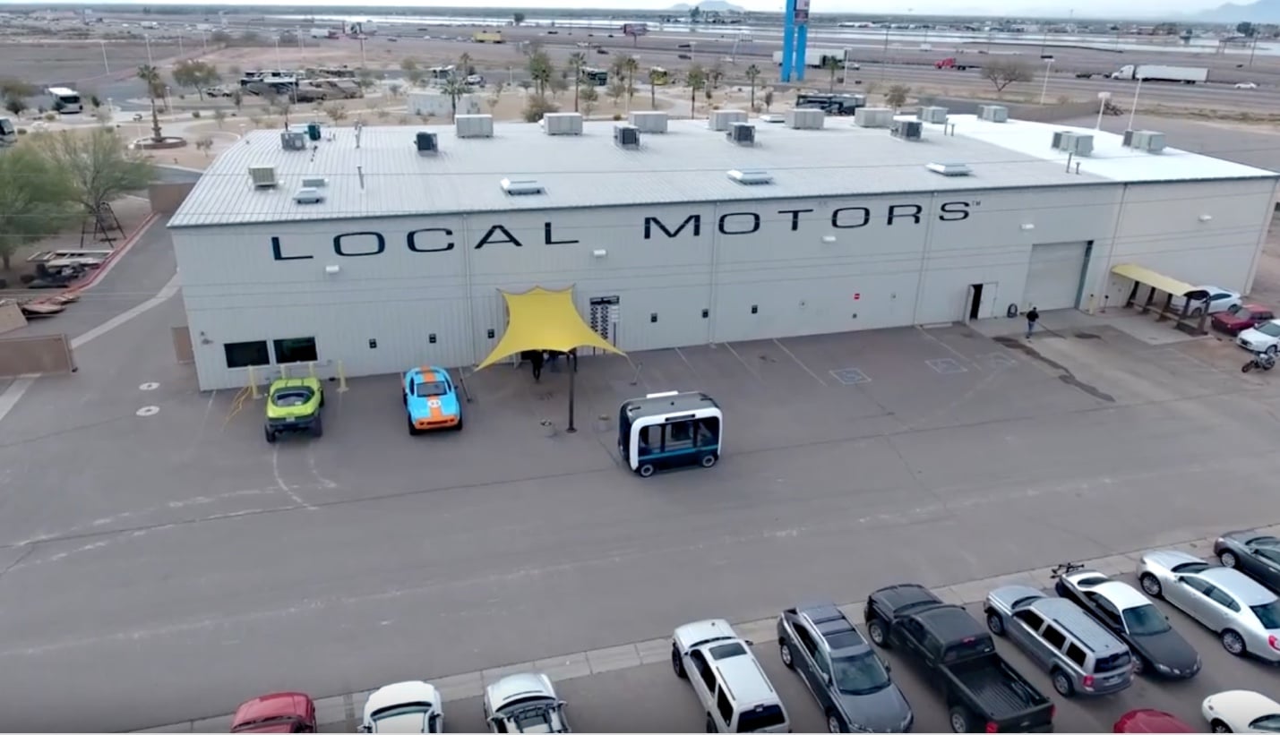 LOCAL MOTORS OPERATES FIVE MANUFACTURING LOCATIONS IN PHOENIX, KNOXVILLE, LAS VEGAS, NATIONAL HARBOR, AND BERLIN.