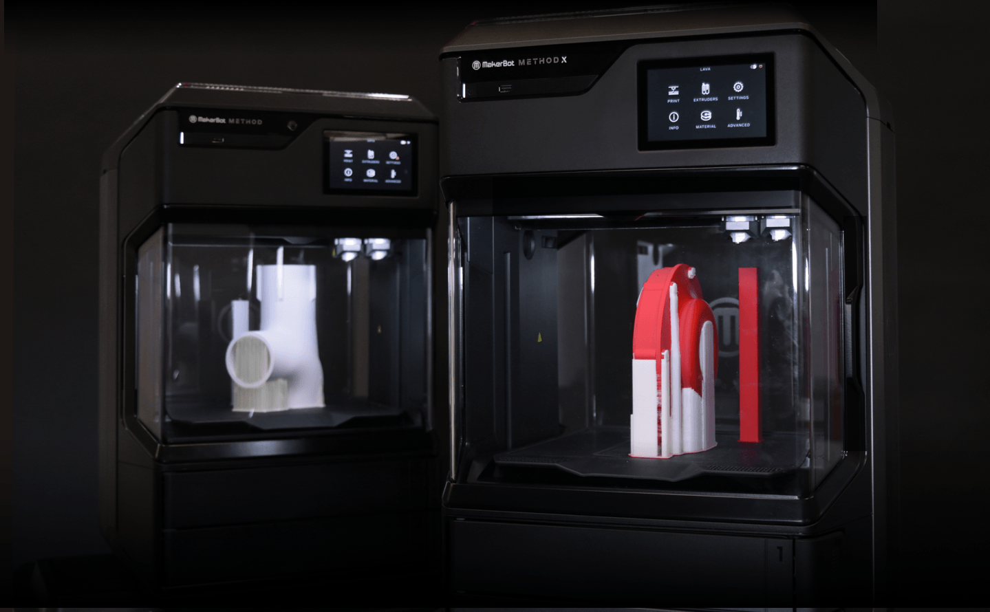 FDM 3D printing in process with MakerBot SR-30 material