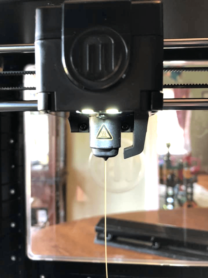 Sketch 3D Printer extruding filament