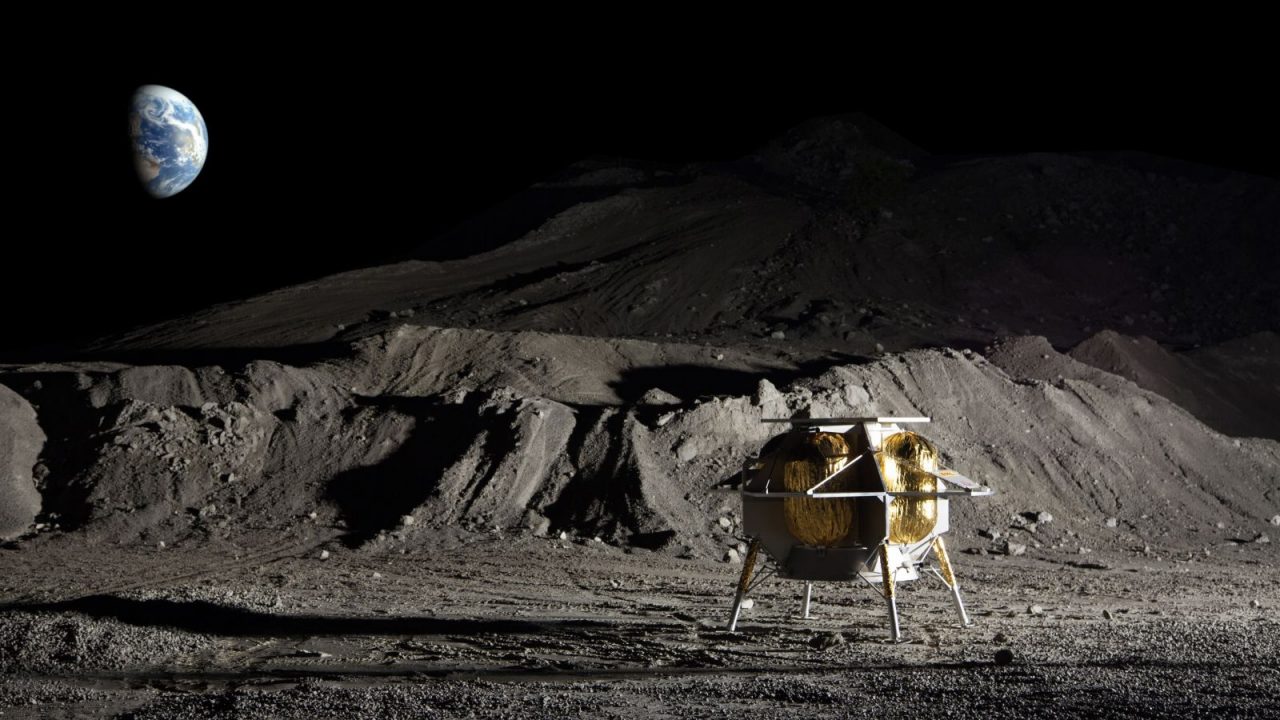 Peregrine lunar lander mock up. Credit: Astrobotic Technology