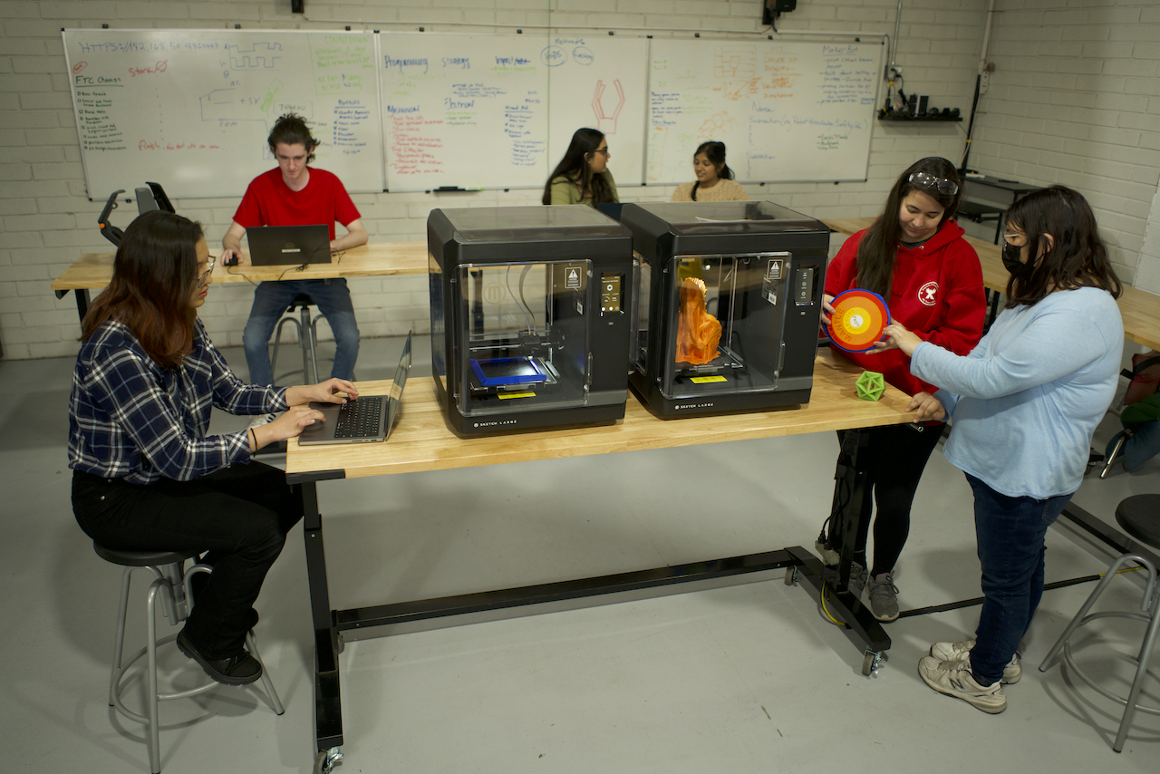 3D printing provides students with the tools to build and test parts for their robots.